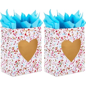 Hallmark Mahogany Valentine’s Day 9″ Medium Gift Bag Bundle (4 Bags: Valentine Vibes, Hearts, Sweet on You) for Friends, Sisters, Galentines, Husband, Wife(5 sheet (Pack of 2))