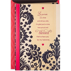 Hallmark Mahogany Valentine’s Day Card for Husband (Black Foliage Design)