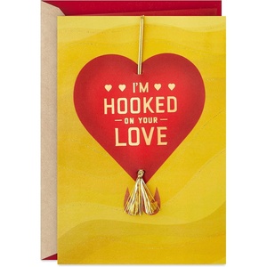 Hallmark Mahogany Valentine’s Day Card for Husband (Hooked On You)(Multicolor)