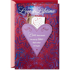 Hallmark Mahogany Valentine’s Day Card for Wife or Girlfriend (Love of a Lifetime)(Love of a Lifetime  Mahogany Card)