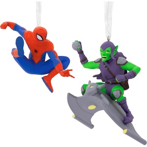 Hallmark Marvel Spider-Man and Green Goblin Christmas Ornaments, Set of 2(Spider-Man & Green Goblin)