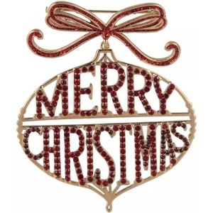 Hallmark Merry Christmas Bow Ornament Pin