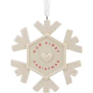 Hallmark Our First Christmas Snowflake Christmas Ornament, Wedding Gifts
