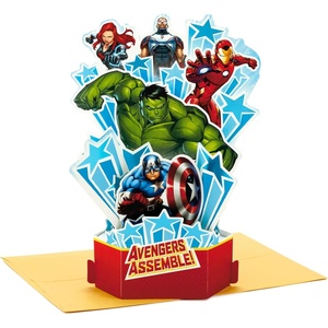 Hallmark Paper Wonder Avengers Pop Up Birthday Card (Iron Man, Hulk, Captain America)(Pop Up  Iron Man  Hulk  Captain America)