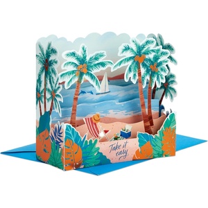 Hallmark Paper Wonder Father’s Day Pop Up Card (3D Beach Sunset Scene) for Dad, Husband, Grandpa, Beach Lover, Relaxation, Birthday Card(All Occasion  Relax Today Pop Up)