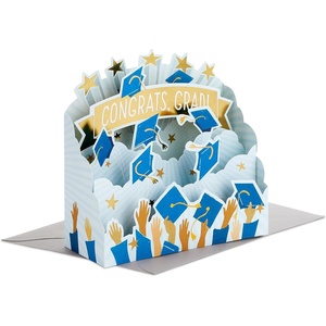 Hallmark Paper Wonder Father’s Day Pop Up Card (3D Beach Sunset Scene) for Dad, Husband, Grandpa, Beach Lover, Relaxation, Birthday Card(Graduation  Tossing Caps Pop Up)
