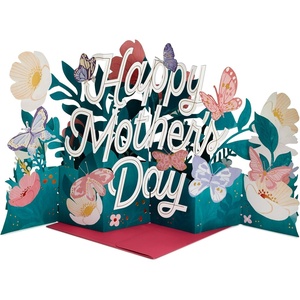 Hallmark Paper Wonder Jumbo Mothers Day Card (Accordion Fold Flowers Centerpiece Table Decoration)(Jumbo Accordion Fold Pop Up)