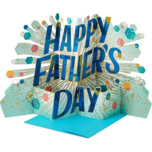 Hallmark Paper Wonder Jumbo Mothers Day Card (Accordion Fold Flowers Centerpiece Table Decoration)(Jumbo Pop Up  Happy Father’s Day)