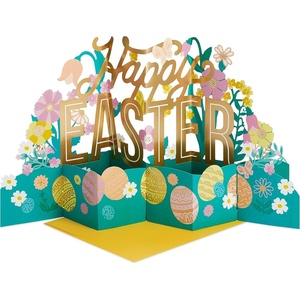 Hallmark Paper Wonder Jumbo Mothers Day Card (Accordion Fold Flowers Centerpiece Table Decoration)(Jumbo Pop Up Card  Easter Eggs and Flowers)