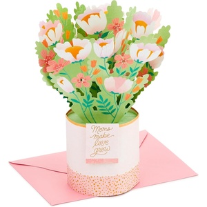 Hallmark Paper Wonder Mother’s Day Pop Up Card (Pink and Gold Flower Bouquet)(Pink and Gold Bouquet)