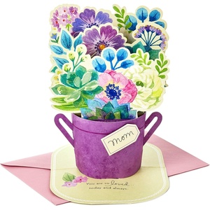 Hallmark Paper Wonder Mothers Day Pop Up Card (Purple Flower Bouquet, Beautiful in Every Way)(Blue Flower Bouquet  For Mom  You Are So Loved)