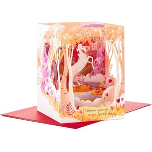 Hallmark Paper Wonder Musical Birthday Pop Up Card (Unicorns and Rainbows)(Pop Up  Unicorn)