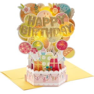 Hallmark Paper Wonder Musical Pop Up Birthday Card (Mylar Balloon Explosion, Plays Happy Birthday)(Mylar Balloon Explosio)