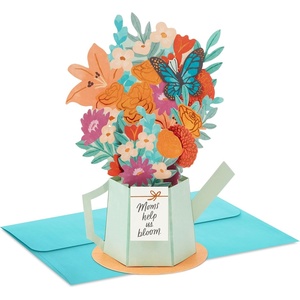 Hallmark Paper Wonder Pop Up Card for Mom (3D Watering Can Flower Bouquet) Birthday, Mom of Grad, Thank You, Appreciation, Mother’s Day