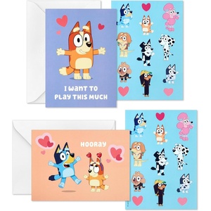 Hallmark Paw Patrol Valentine’s Day Cards With Stickers, Kids Assorted (Pack of 24 Cards with Envelopes)(Bluey Valentines with Stickers)