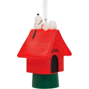 Hallmark Peanuts Snoopy on Doghouse Christmas Ornament with Light(Snoopy on Doghouse)