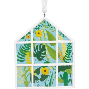 Hallmark Poinsettias Christmas Ornament, Fabric(Greenhouse)