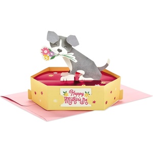 Hallmark Pop Up Mother’s Day Card (Puppy Dog with Flowers) 3D Card for Mom, Dog Mom, Grandma, Aunt, Sister, Friend(Happy Mother’s Day)