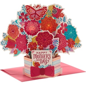 Hallmark Pop Up Mother’s Day Card with Music and Light (Pot of Flowers, Plays Happy by Pharrell Williams)(Pop Up Pot of Flowers)