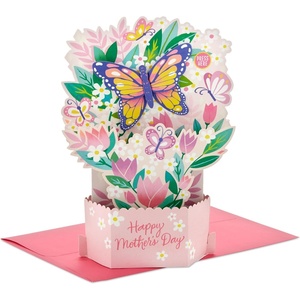 Hallmark Pop Up Mother’s Day Card with Music and Motion (Butterfly Garden) Paper Wonder 3D Card(Pop Up Butterfly Garden  Plays Music and Flutters)