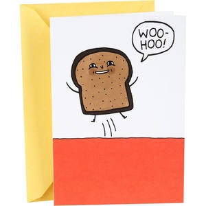 Hallmark Shoebox Funny Birthday Card or Congratulations Card (Toast) (349RZF1005)(Just a Little Toast)