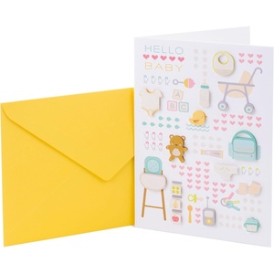 Hallmark Signature Baby Shower Card for New Parents (Baby Icons) Welcome New Baby, Congratulations, Gender Reveal(Baby Icons)