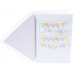 Hallmark Signature Baby Shower Card for New Parents (Oh Baby) Welcome New Baby, Congratulations, Gender Reveal(Hello Little One)