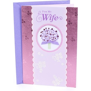 Hallmark Signature Birthday Card (Every Day Love You) 699RZH1012 Heart(Purple Bouquet)