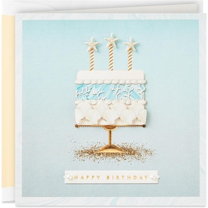 Hallmark Signature Birthday Card (Seashell Birthday Cake)(Seashell Birthday Cake)