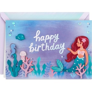 Hallmark Signature Birthday Card for Girls (Mermaid)