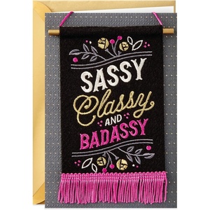 Hallmark Signature Birthday Card for Her (Sassy and Classy Flag)(Sassy and Classy Flag)