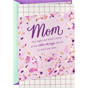 Hallmark Signature Birthday Card for Mom (Grateful for You)(Little Things)
