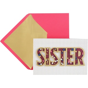 Hallmark Signature Birthday Card for Sister (Elegant Cake)(Confetti Shaker)