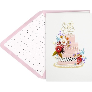 Hallmark Signature Birthday Card for Sister (Elegant Cake)(Elegant Cake)