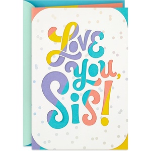 Hallmark Signature Birthday Card for Sister (Elegant Cake)(Love You)