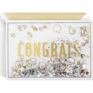 Hallmark Signature Congratulations Engagement Card, Bridal Shower Card, Wedding Card (Congrats Confetti)(Congrats Confetti)