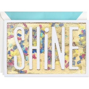 Hallmark Signature Easter Card (Spring Tree with Easter Egg Ornaments, Vintage Design)(Graduation  SHINE Confetti)