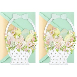 Hallmark Signature Easter Card (Watercolor Easter Egg)(Easter  Basket with Eggs)