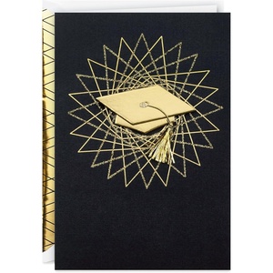 Hallmark Signature Graduation Card (Graduation Cap With Tassel Hats Off to You) (599GGJ6255)(Multicolor)