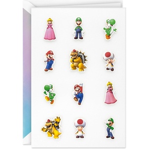 Hallmark Signature Peanuts Birthday Card (Charlie Brown and Friends). | Premium Cardstock(Super Mario)