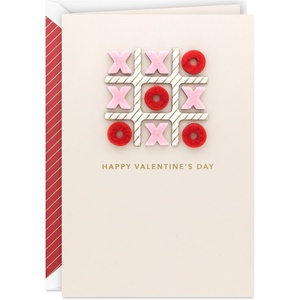 Hallmark Signature Valentines Day Card (Tic Tac Toe) for Spouse, Sibling, Best Friend(Tic Tac Toe Valentine’s Day)