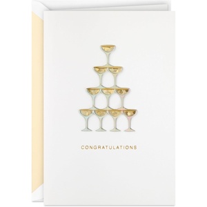 Hallmark Signature Wedding Card (Just the Beginning)(Champagne)