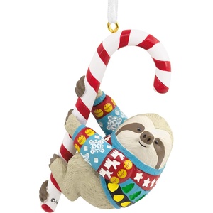 Hallmark Sloth in Ugly Christmas Sweater Resin Christmas Ornament(Ugly Christmas Sweater)