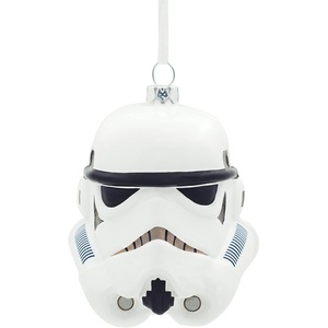 Hallmark Star Wars Stormtrooper Helmet Blown Glass Christmas Ornament