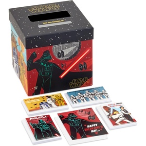 Hallmark Star Wars Valentines Day Cards for Kids School Classroom Exchange and Mailbox with Light and Sound(Star Wars  Light and Music Box)