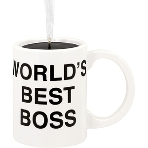 Hallmark The Office World’s Best Boss Coffee Mug Christmas Ornament (0002HCM9116)(Coffee Mug)