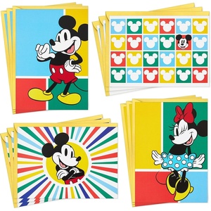 Hallmark Trolls Valentines Day Cards Assortment for Kids (24 Valentine Cards, 24 Sticker Sheets and Envelopes)(Mickey and Minnie)