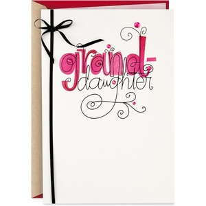 Hallmark Valentine’s Day Card for Granddaughter (Curly Lettering)