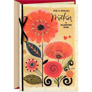 Hallmark Valentines Day Card for Mom (Glitter Flowers)