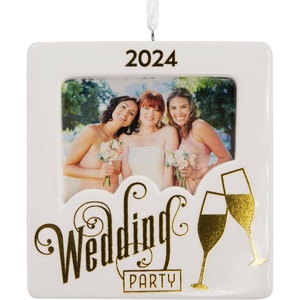 Hallmark Wedding Party Photo Holder 2024 Christmas Ornament